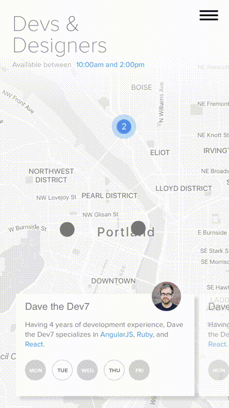 LunchWith app map view